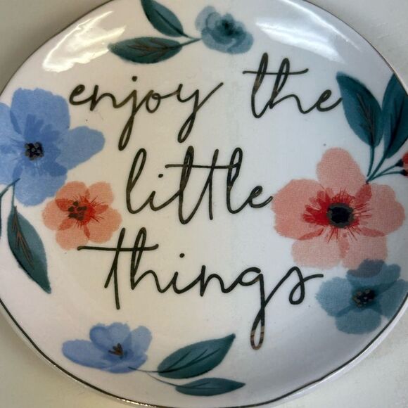 Enjoy The Little Things Trinket Catch All Dish - Picture 3 of 3